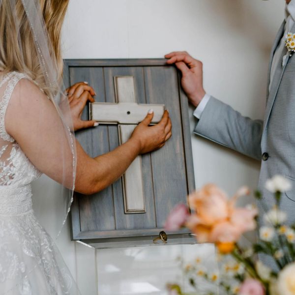 The Rustic Knotty Pine Wedding Unity Cross