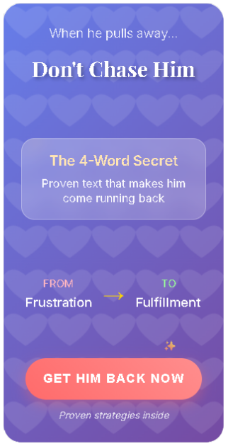 This program addresses the key issues women face when men pull away in a relationship. It offers proven strategies, including a special 4-word text, to reel them back in. It's designed for women who want to go from frustration to fulfillment in their love lives.
